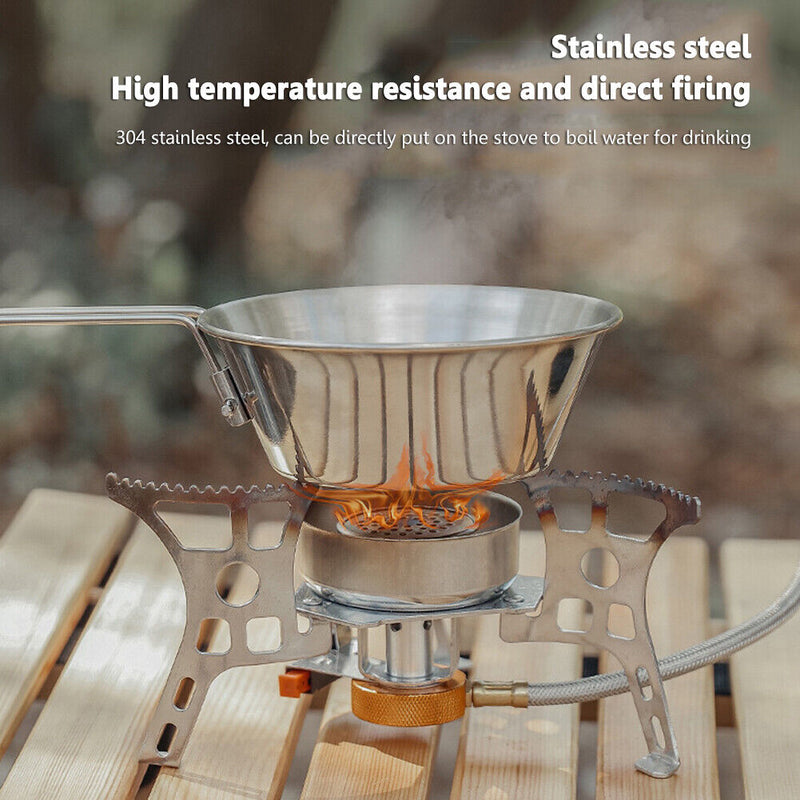 Foldable Portable Cups Outdoor Camping Travel Stainless Steel Picnic BBQ Mugs