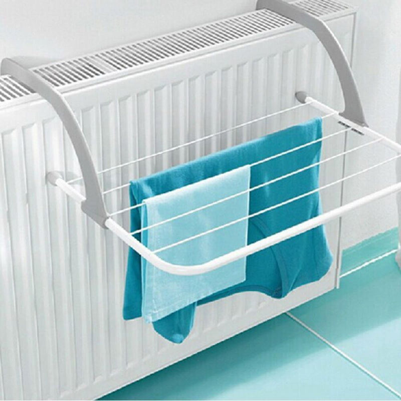 Durable Iron Storage 5 Bar Towel Holder Laundry Hanger Rail Dryer Clothes Airer