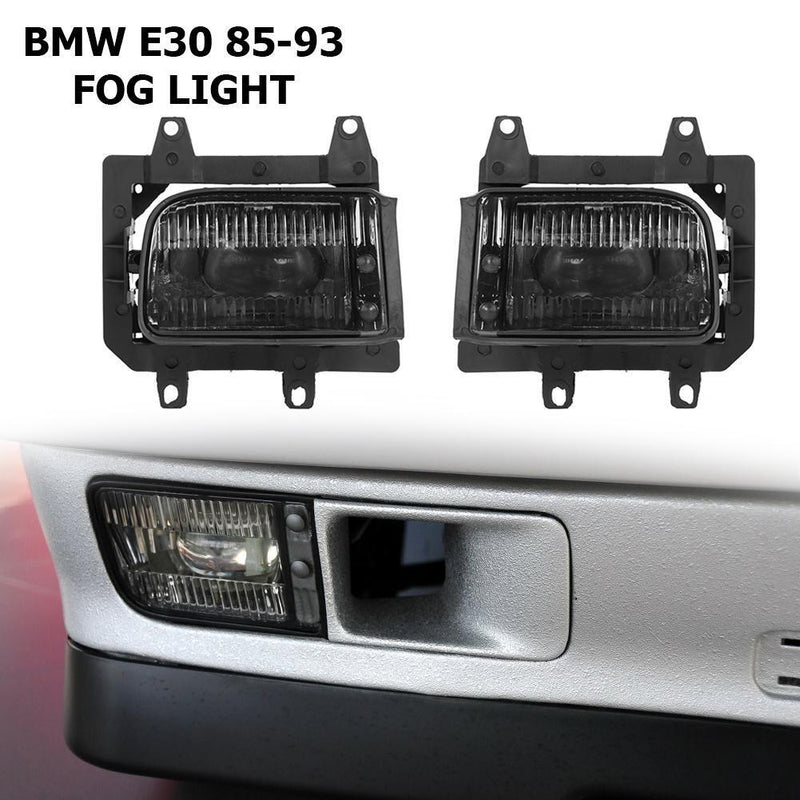 2pcs Front Left+Right Bumper Fog Lights Lamps+Bulbs Kit for E30 318i 325 85-93