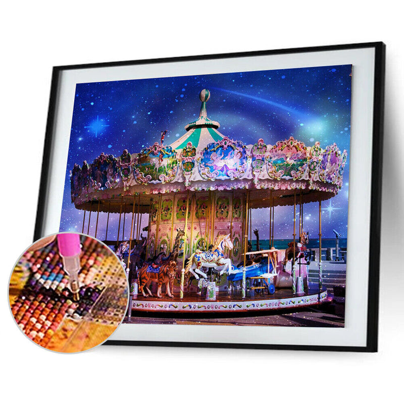 Diamond Painting Carousel View Full Round Drill Rhinestone