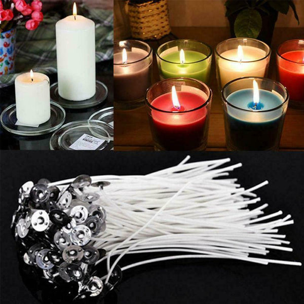 20pc Candle Making Candles Wicks Set Cotton Core Pre-waxed Sustainers Kit  hot.