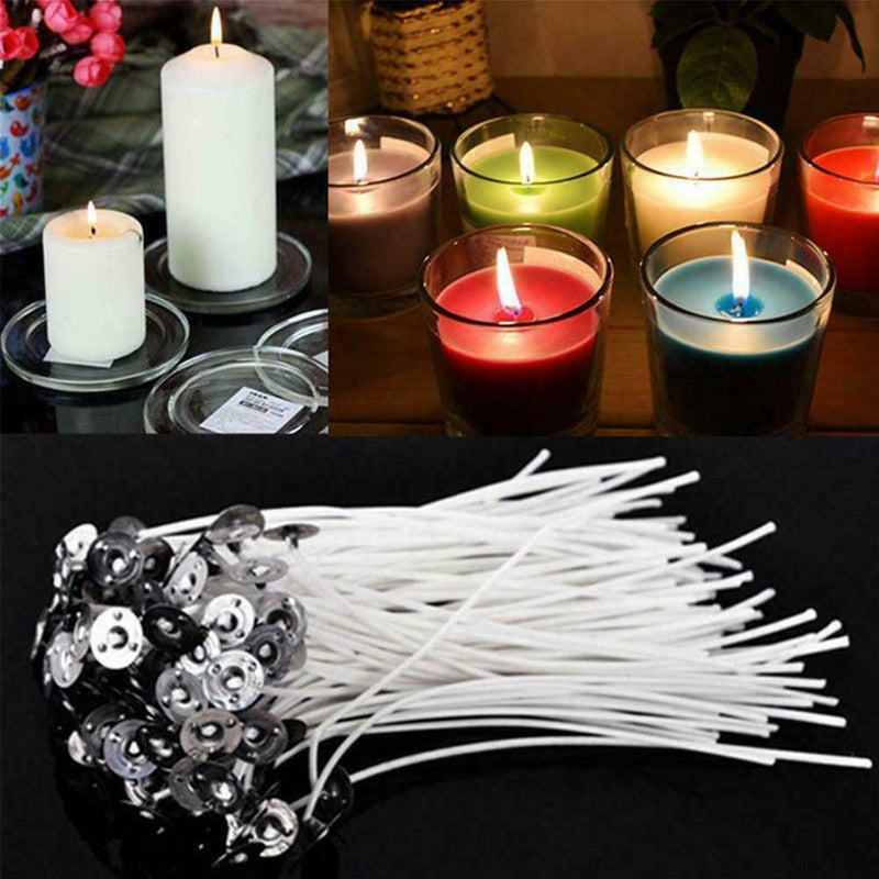 20pc Candle Making Candles Wicks Set Cotton Core Pre-waxed Sustainers Kit  hot.