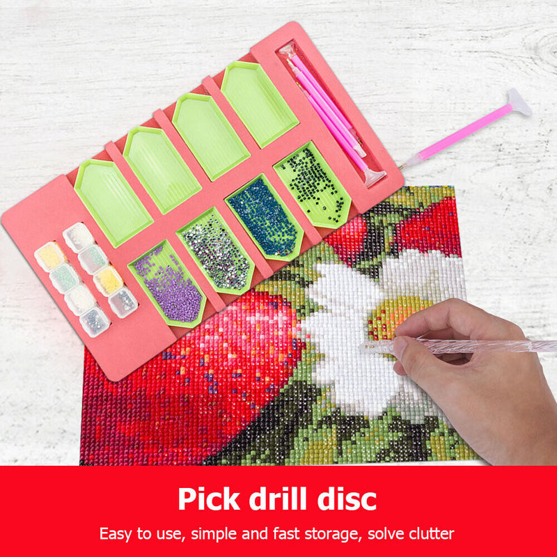 1 Set Multi-Boat Diamond Painting Tray Beading Point Drill Pen Organizer Box