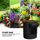 5 Pack Plant Grow Bags with Flap Potato Tomato Planting Pouch Non-Woven Fabric