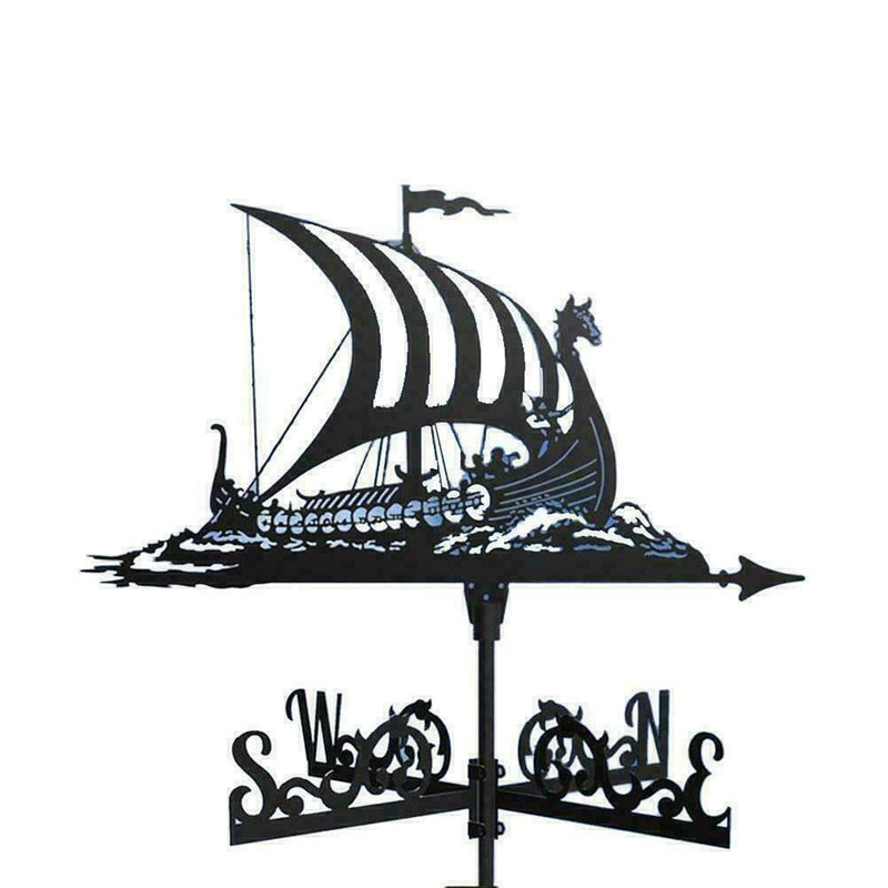 Iron Weathervane Garden Stake Patio Yard Weather Wind Vane Ornament D4J7 S6S0