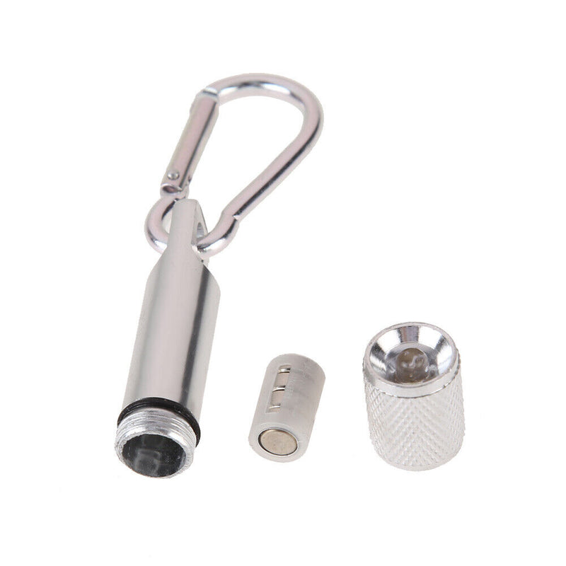 SilverPortable MiniHandy SportOutdoor LED Flashlight TorchLightCarabiner