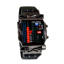Led Binary Digital Watch Mens Fashion Casual Sport Watches Black Wrist A0R2