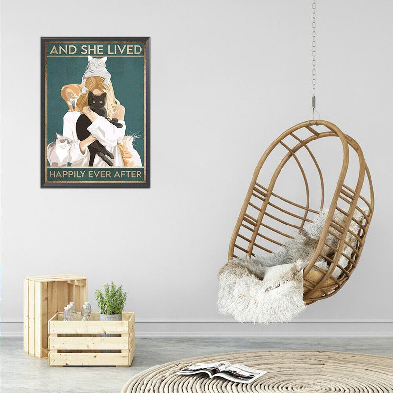 Full Embroidery Cat Printed Cross Stitch 11CT 3 Strand Cotton Needlework Newly