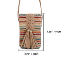 Straw Mobile Phone Bag Ethnic Style Woven Tassel Small Satchel Crossbody Bags