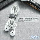 Floveme 5pcs Cable Organizer Belts Wire Management Winder for Earphone USB Cord