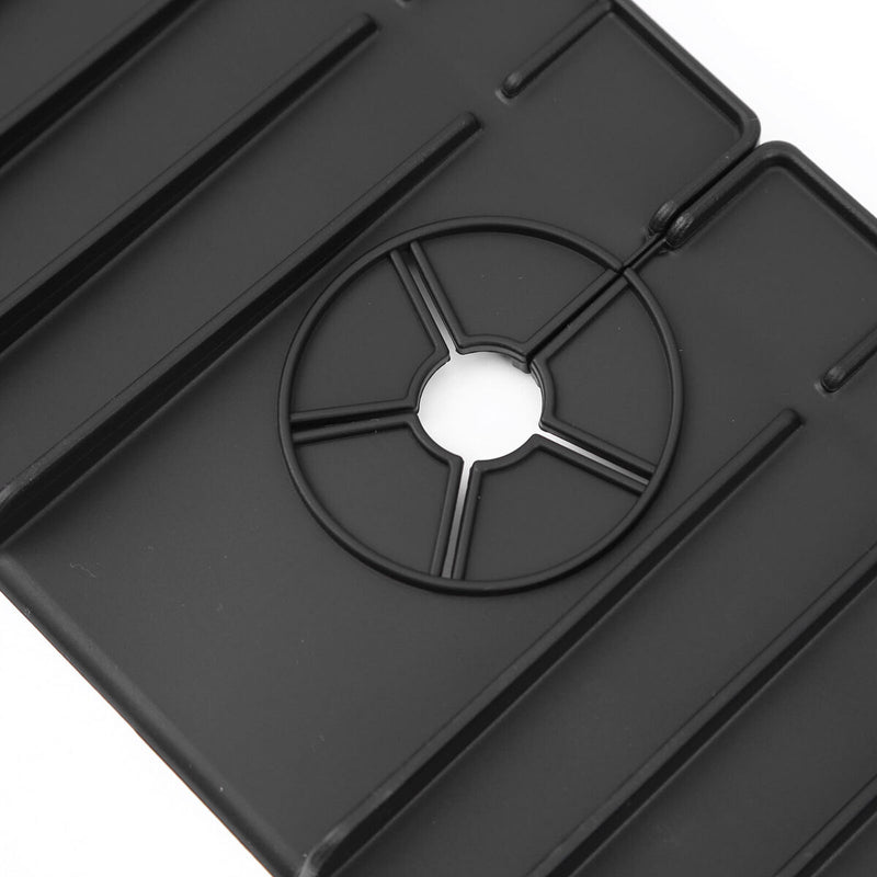 Silicone Kitchen Faucet Absorbent Mat Sink Water Splash Odor Guard (Black) Newly