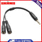 3.5mm Stereo Audio Join (Male, 2 Female) Mic Y Splitter Cable