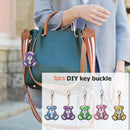 5pcs DIY Full Drill Special Shape Diamond Painting Bear Key Ring Embroidery Gift