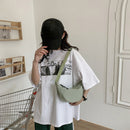 Fashion Solid Color Canvas Shoulder Chest Bag Purse Women Small Bag Handbags