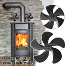 Heat Powered Stove Fan Parts for Wood Log Burner Fireplace Fan Black#