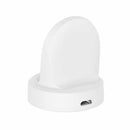 USB Charger Cradle Stand for Galaxy Watch 5/5 Pro/4/Active 1/Active 2 (White)