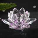 Crystal Lotus Candlestic Paperweight Ornaments Gift for Home Wedding Party Decor