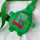 Kids Chest Bag Cute Fanny Cartoon Baby Cross-body Money Pouch (Green Car)