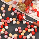 100pcs Retro Octagon Fire Painting Pill Sealing Wax Granules Stamping Envelope