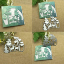 Metal Cutting Die CHRISTMAS TREES AND DEER SCENE Scrapbooking NICE G6N0