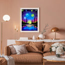 5D Rhinestone Pine Night View Mosaic Full Round Drill Diamond Painting Art Decor