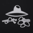 3pcs DIY Hat Glasses Cut The Guestbook/Photo Album Relief Metal Stencil