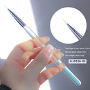 Nail Brush Manicure Gel Brush Transparent Aurora Macaron for Nail Art (A) Newly