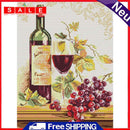 Full Embroidery DIY 14CT Grapes Wine Stamped Eco-Cotton Thread Cross Stitch Kit