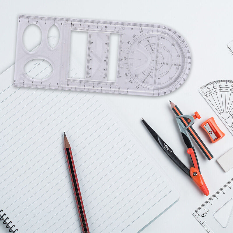 Multifunction Rotating Geometric Ruler Drawing Template Art Design Construction