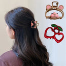 Hollow Bear Cherry Sweet Headwears Geometric Hairpins Hair Claws Hair Clips
