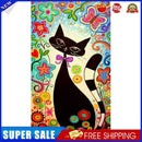 Cartoon Flower Cat Oil Paint By Numbers Canvas DIY Wall Art Craft Drawing