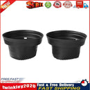 2pcs 6.5in Waterproof Car Speaker Covers Soft Silicone Horn Spacer (Black) Newly