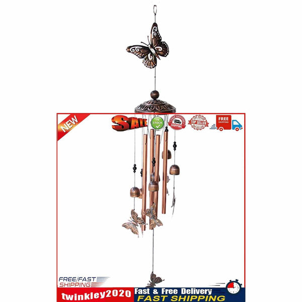 Animal Wind Chime Outdoor, Wind Bell Tubes, for Garden, Yard (Butterfly) Newly