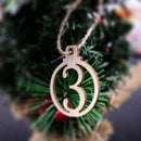 Xmas Gift Christmas Calendar Number Label Hanging Tags 1-25 Advent Countdown