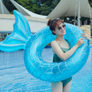 Inflatable Swimming Ring Adults Floating Swimming Circle (Blue Green 110) Newly