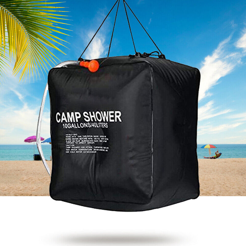 40l Bathing Bags Portable PVC Solar Shower Bag Hangable for Travel Hiking Picnic