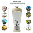 350ml Protein Shaker Mixing Cup Sports Training Automatic Bottle (White) Newly