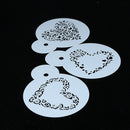 3pcs Love Heart Shape Cake Stencil Set Cake Cookie Stencil Cake Decoration