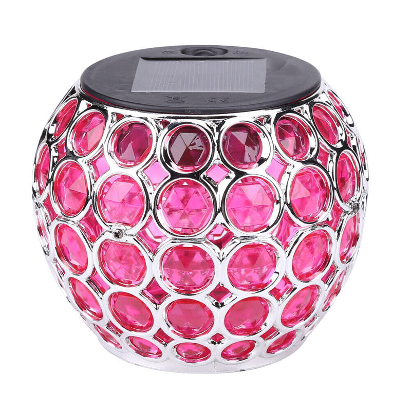 Solar LED Hollow Outdoor Waterproof Peacock Garden Courtyard Lamp (Red) Newly