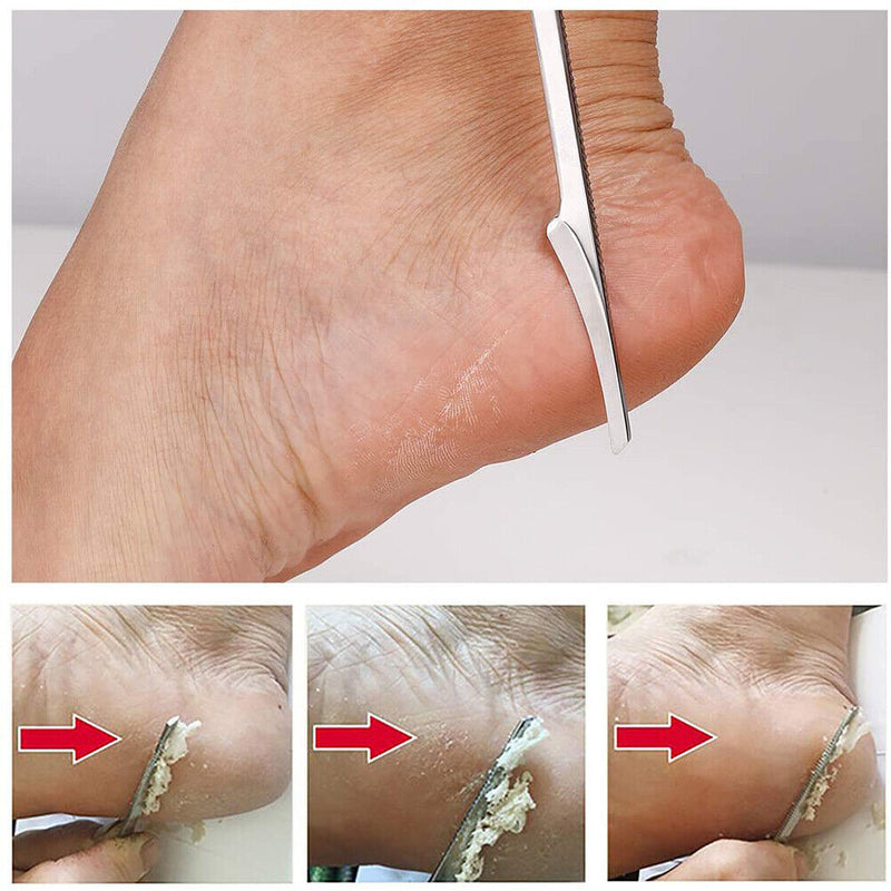 Foot Scraper File Hard Skin Remover Foot Callus Shaver Pedicure with 10 Blades