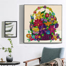 Part Specical Shaped Drill Diamond Painting Flower Basket Mosaic Kit (B044)