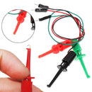 3pcs Transistor Tester Hook Type Test Clip Probes Kit with Male Head DuPont Line