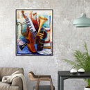 5D DIY Full Drill Diamond Painting Musical Instruments Cross Stitch Craft