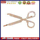 Women Elegant Crystal Scissors Shape Hairpins Headband Hair Ornament Barrette