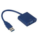 USB 3.0 to VGA Video Display Adapter 1080P Multi-Display Converter (Blue) Newly
