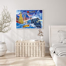 Handmade Christmas Train 5D DIY Full Round Drill Drawing Kit Diamond Painting