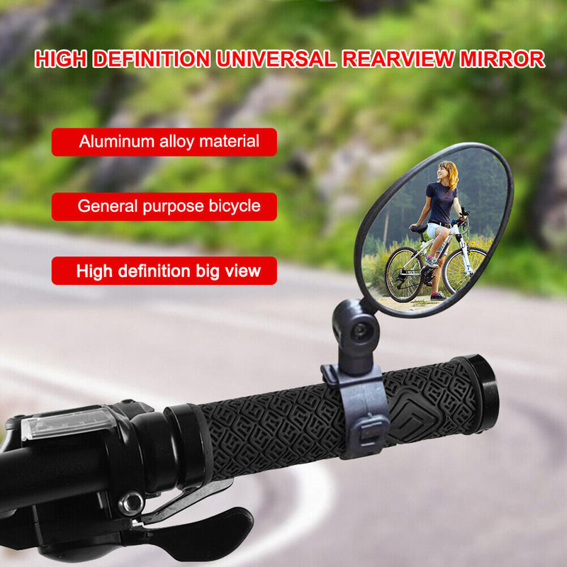 Universal Bicycle Mirror 360 Rotation Adjustable Bike Handlebar Rear View M
