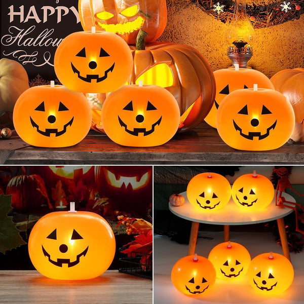 DIY Pumpkin Balloons Latex Balloon Led Light Up Halloween Party Decorations