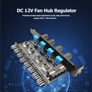 8 Channels 4 Knobs CPU Cooler PC Case Cooling Fan Speed Controller PCI Bracket