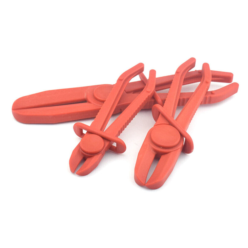 3pcs Fuel Water Line Hose Clamps Pinch Off Pliers Free Hands Tools (Red) Newly